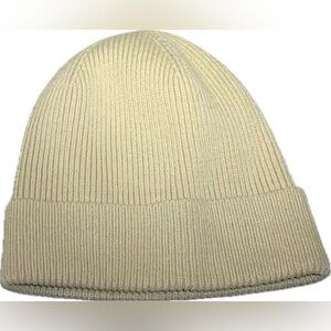 Gap Organic Cotton Cream Ribbed Knit Beanie